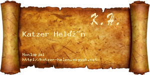 Katzer Helén névjegykártya