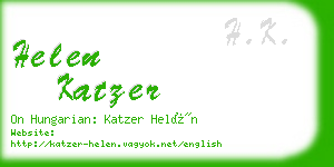 helen katzer business card
